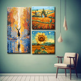 Lively Nature and Landscape Scenes As A Picture Wall- 3-Panel